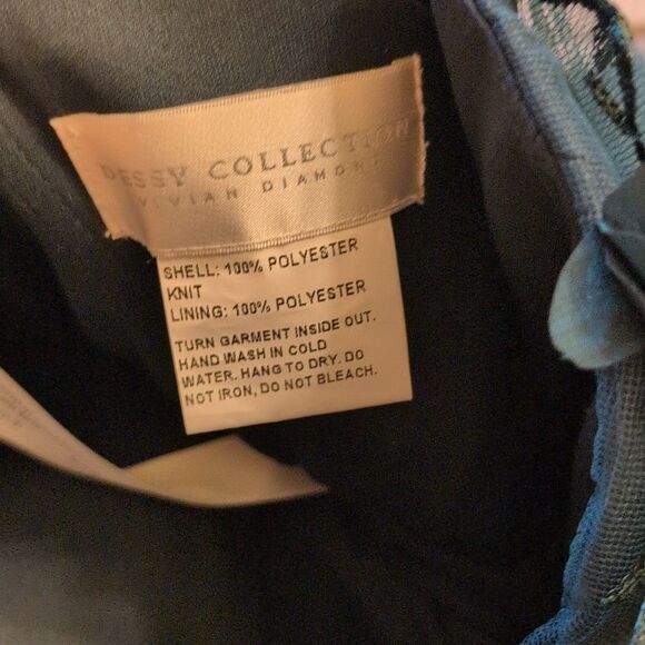 NWT Dessy Collection Birch 3D Sequin Embroidery Dress Evergreen Green Size 14 - Picture 8 of 15